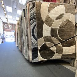 5x7 Area Rugs Carpet Rugs Modern Design Thick Colors Beige Brown