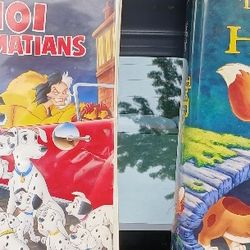 2 Rare Black Diamond VHS donkey Tapes.  101 Dalmations And Tbe Fox And the Hound.