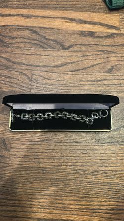 Dian Malouf Sterling Silver Link Bracelet