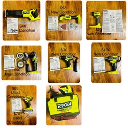 RYOBI ONE+ HP 18V Brushless Cordless Tool HIGH PERFORMANCE Batteries Charger Bag