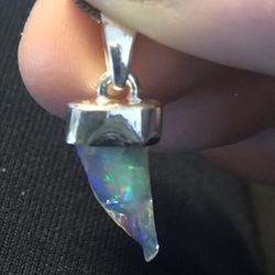 Natural Opal Rough Pendant 925