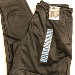 Member's Mark Mens Tech Fleece Performance Black Pants Athletic Size L NEW