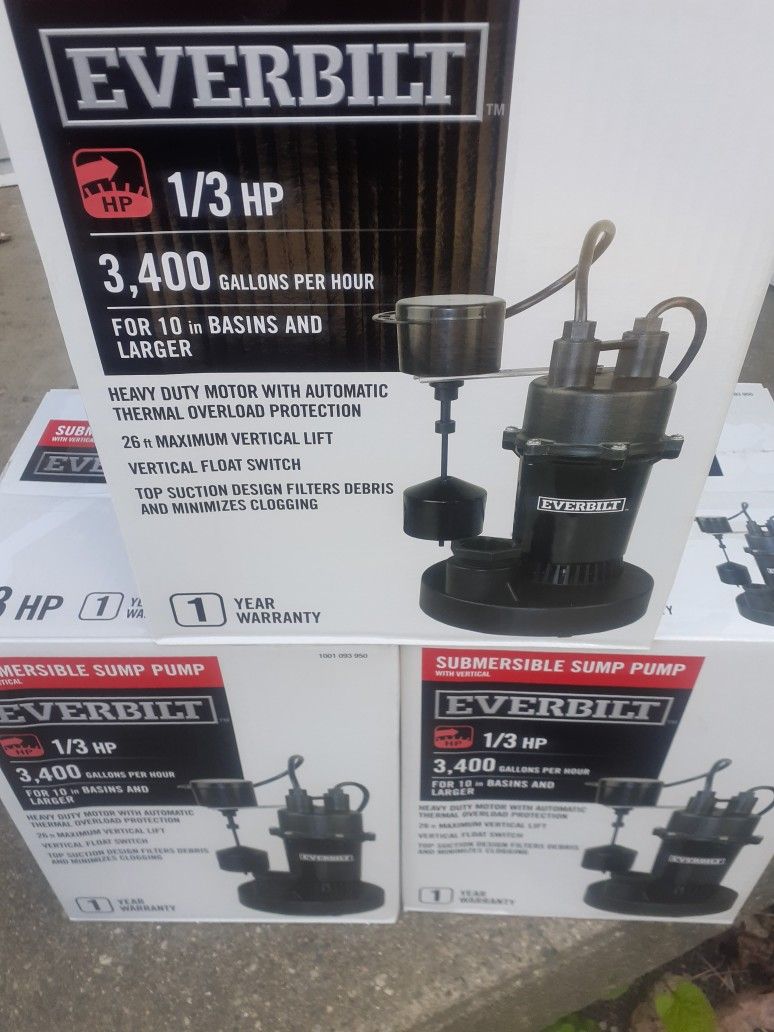Sump Pumps New In Box