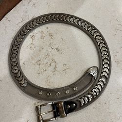 Vintage Belt Silver Mesh Metal Unique Metal Design Size 28