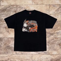2014 Sturgis Harley-Davidson Black Hills Rally Eagles South Dakota T-Shirt Black Size XL