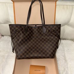 Authentic Louis Vuitton Neverfull Pink Monogram Tote Bag