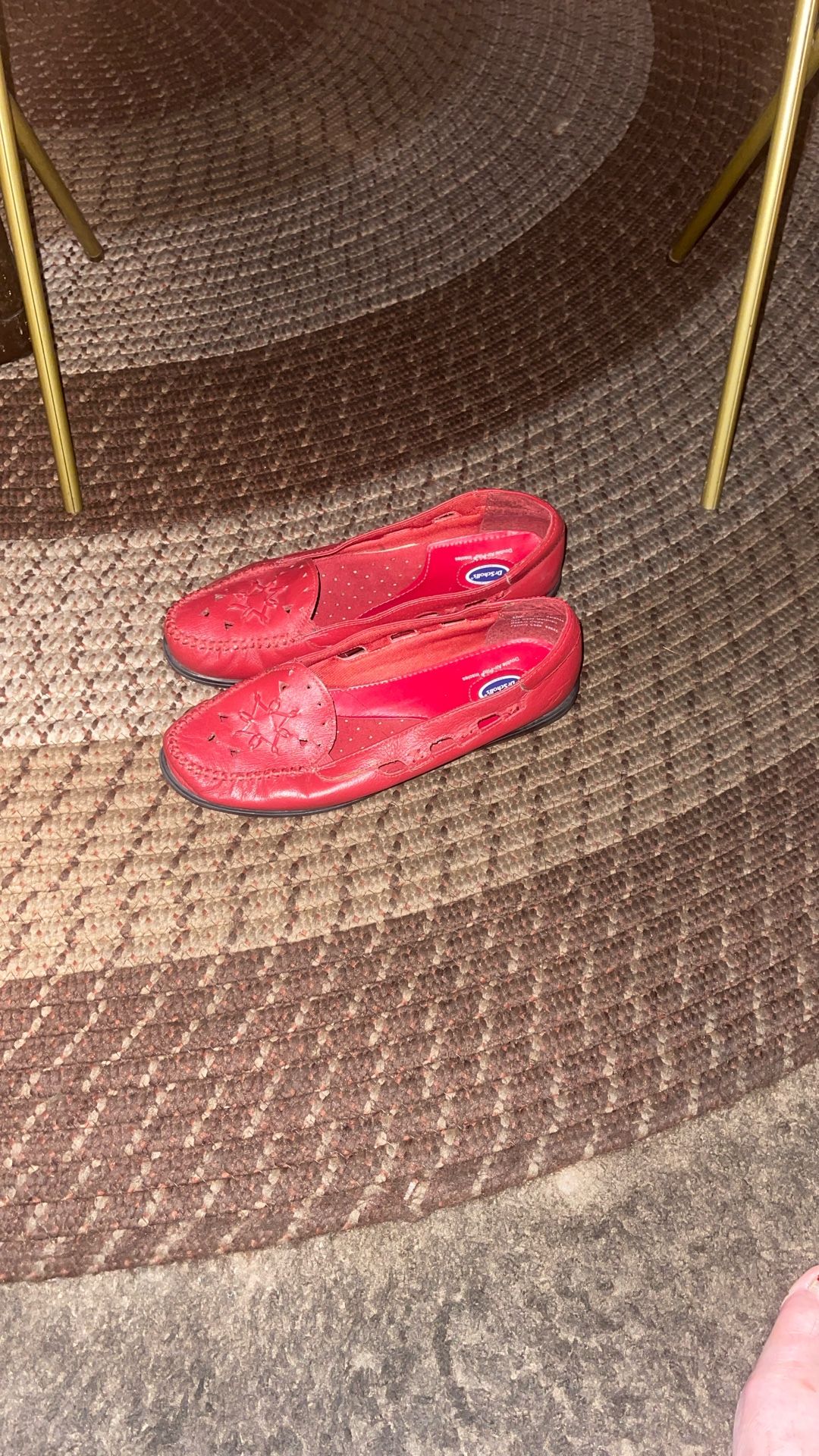 Red flats Size 10