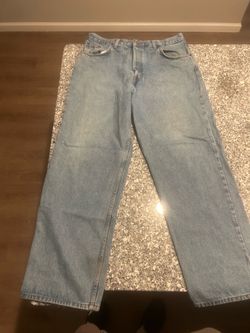 Light Wash Straight Leg Denim Jeans
