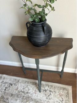 Vintage half-moon side table