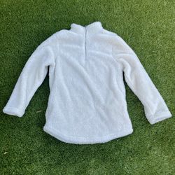 Women’s Sherpa Pullover Quarter Zip Fuzzy Fleece Teddy Sweatshirt, Size S