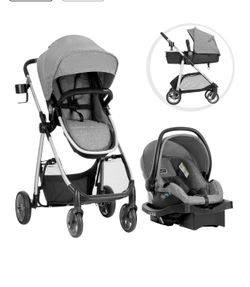 Evenflo Omni Plus Modular Travel System with LiteMax Sport Rear-Facing Infant Car Seat