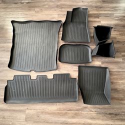 Original Tesla Model Y 2019-2025 OEM All Weather Liner Floor Mat Set 