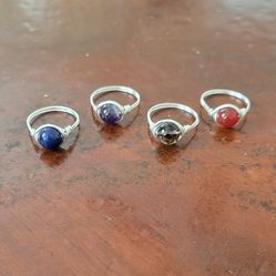 4 Gemstone Wrap Rings