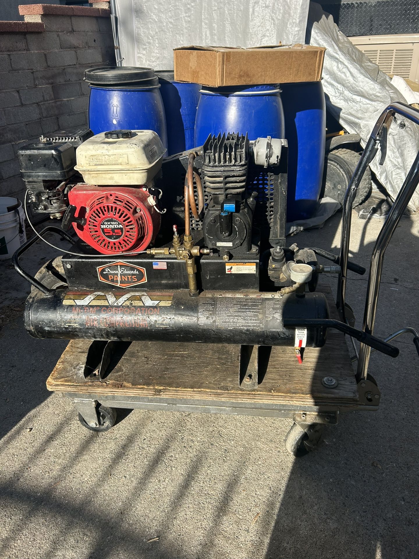 Air Compressor 5 Hp Honda Motor 