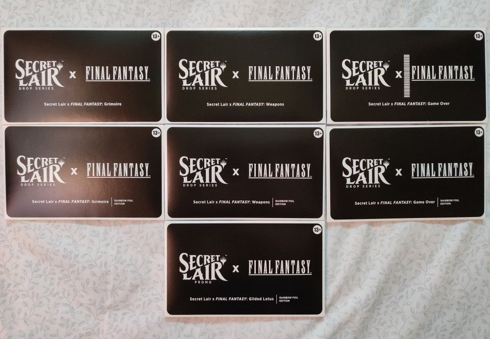 Secret Lair x Final Fantasy : Complete English Bundle (Foil + Non-foil) + Gilded Lotus Promo