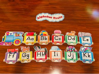 ABC alphabet wall train – Classroom, reading, letters, sounds
