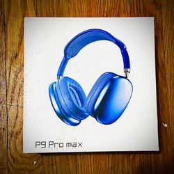 Blue P9 Pro Max Wireless Headphones — Bluetooth Deep Bass