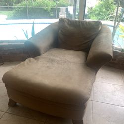 Suede Chaise Lounge