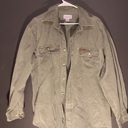 Carhartt Mens Button Down Shirt Jacket Size XL 