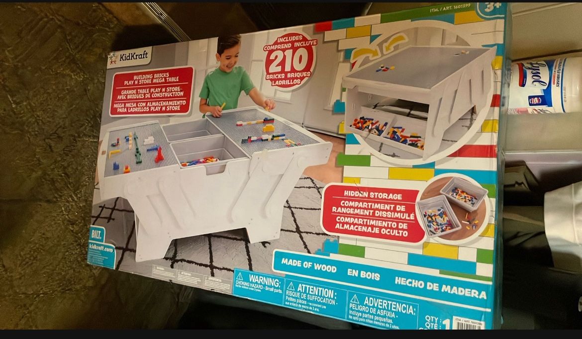 Kid craft Lego table comes with Legos brand new in the box perfect Christmas or birthday gift