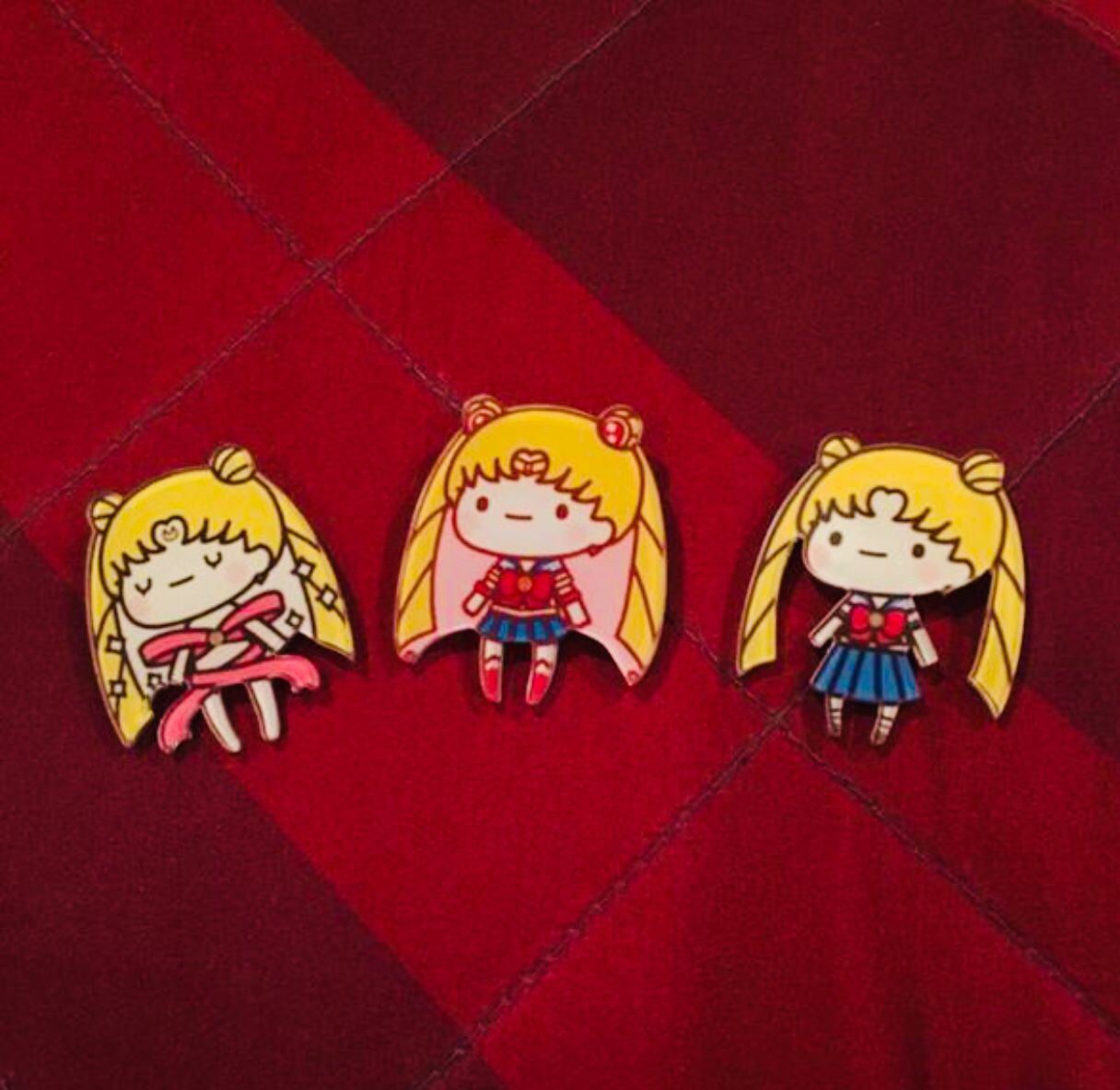 Sailor Moon Lapel Buttons/Pins - Set of 3