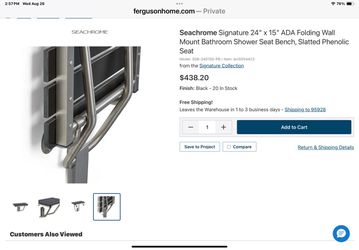 MOVING SALE NEW IN BOX  Folding Wall Mount Bathroom Shower Seat PICK UP IN WESTMINSTER CITY  WESTMINSTER BLVD AND SPRING DALE  $30