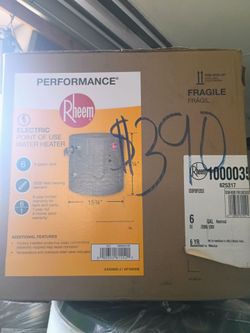 New 6gl electric water heater
