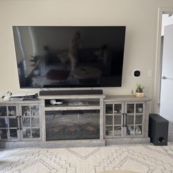 TV Stand with Electric Fireplace