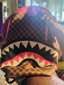 Sprayground Shark Mouth Checkered Backpack