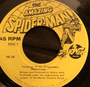 Photo 1975 Vintage 45 rpm The Amazing Spider-Man