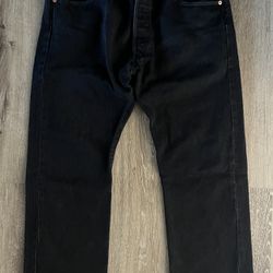 Levi's 501 Button Fly Black Jeans Men's Size 36x29  