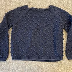 Misha and Puff Size 8-9y Popcorn Sweater - Navy Blue