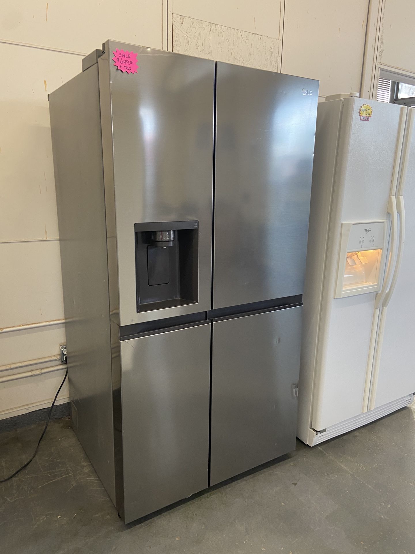 LG STAINLESS STEEL SIDE BY SIDE REFRIGERATOR