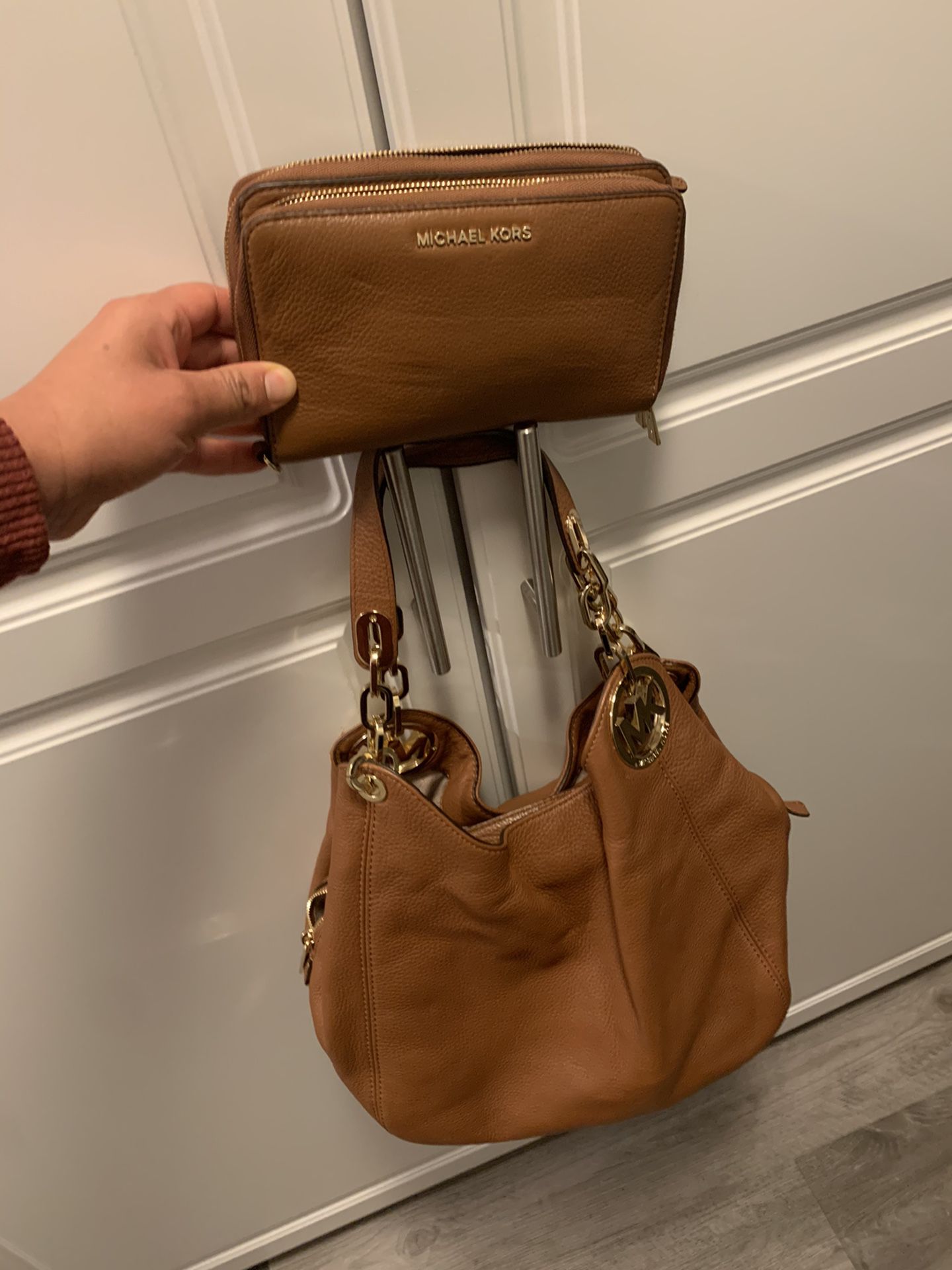 Michael Kors purse with matching wallet