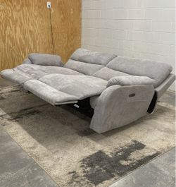 Power Recliner Sofa with Adjustable Headrest and USB