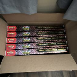 5 Pokemon Great tusk paldean fates collection boxs 