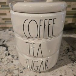 Rae Dunn Coffee Tea Sugar Stackable