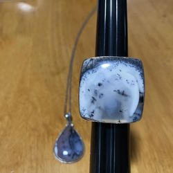 Sterling Silver Dendritic Opal Ring