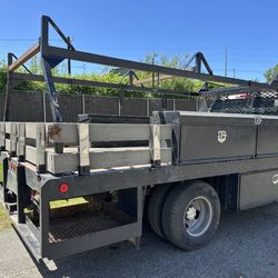 12' Scelzi Flat Bed with Rack Utility Contractor Flatbed  Stock #9102