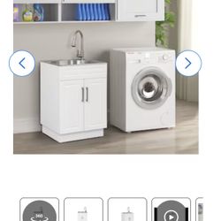 Freestanding Utility Tub Sink With Faucet