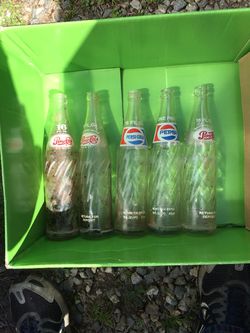 Old Pepsi and Coke and others bottles