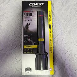 Coast 8000 Lumen Rechargeable Flashlight Extremely Bright 