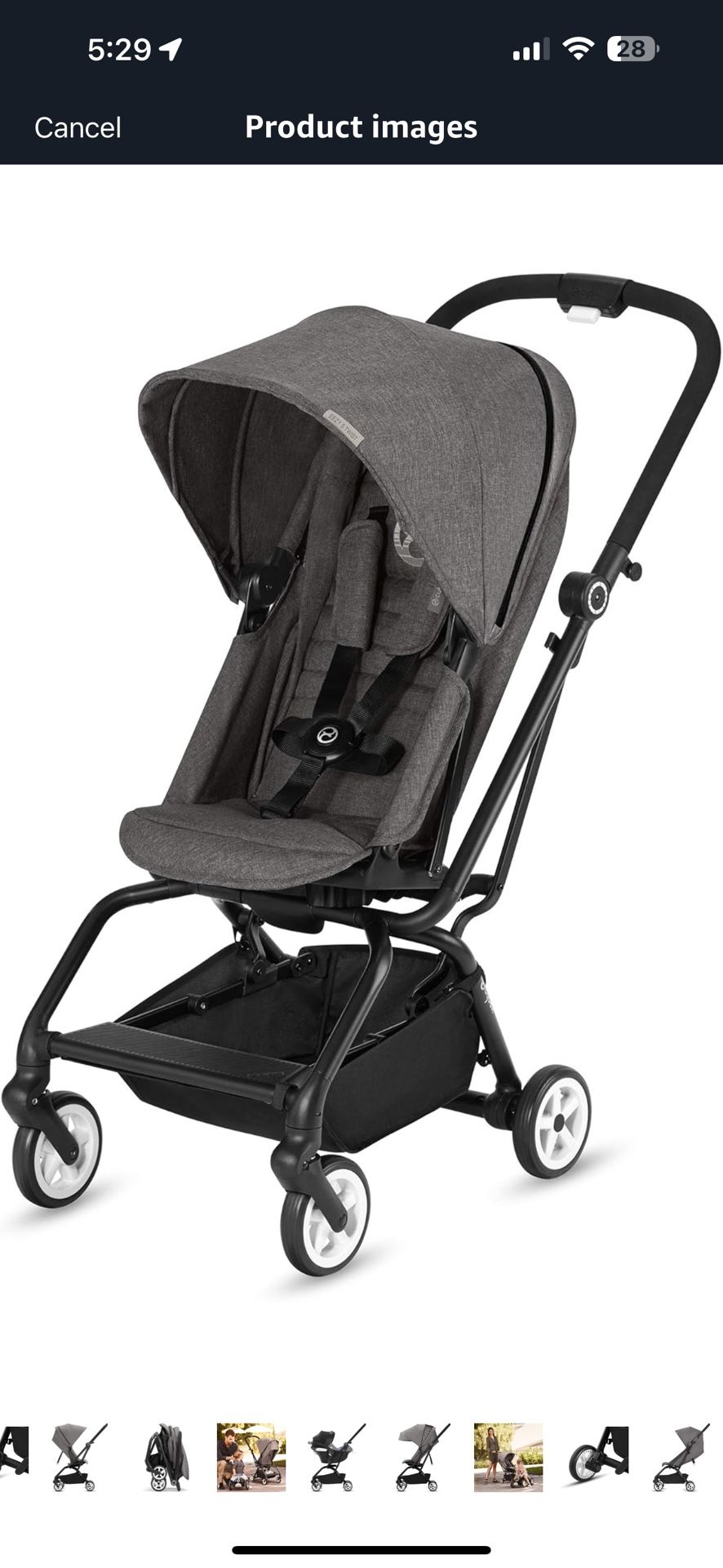 CYBEX Eezy S Twist Stroller, Manhattan Grey