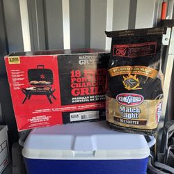 Brand New 18" Portable Charcoal Grill With Bag Of Charcoal. "CHECK OUT MY PAGE FOR MORE DEALS "