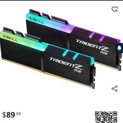 32GB (16GB X 2) GSkill TridentZ RBG DDR4 3600 CL17-19-19-39 1.35v Gaming RAM