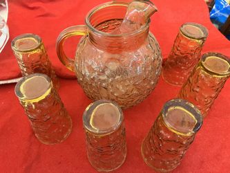 Anchor Hocking Lido Murano Crinkle Beverage Set