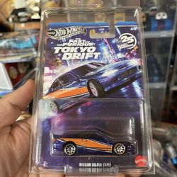 Hot Wheels Fast & Furious Tokyo Drift Nissan Silvia (S15) Blue Car 1:64 New 2026
