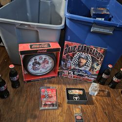 Dale Earnhardt Nascar's collection set 6 coca-cola bottle that have case   knife one medium size car that Coca-Cola coin Coca-Cola  o'clock can be put