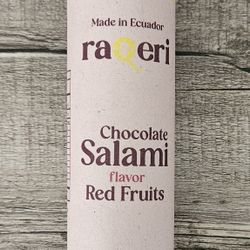 RAQERI CHOCOLATE SALAMI...RED FRUITS FLAVOR... $16