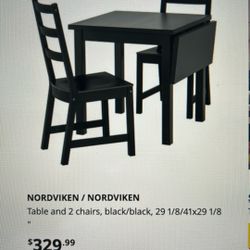 IKEA Dining Table & Two Chairs LIKE NEW